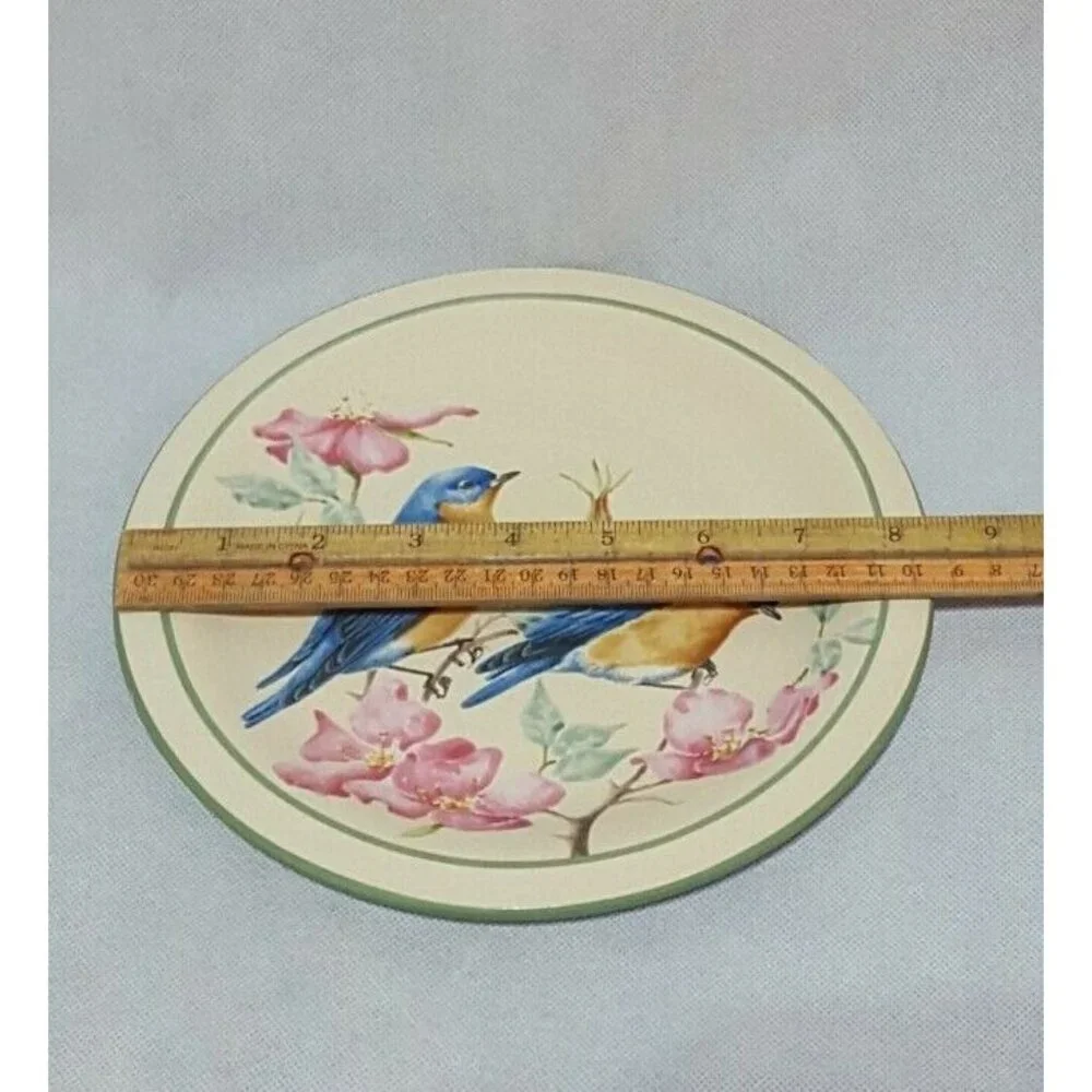 2 Lenox Summer Greetings Eastern Bluebird Catherine McClund Salad Plates‎ 8.5